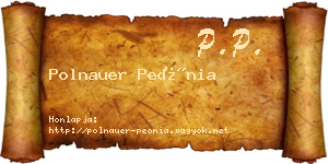 Polnauer Peónia névjegykártya